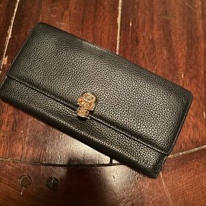ALEXANDER MCQUEEN black leather wallet